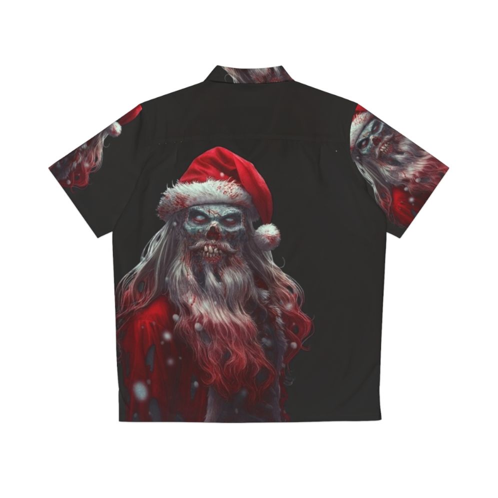 Zanta Claws Zombie Santa Hawaiian Christmas Shirt - Back