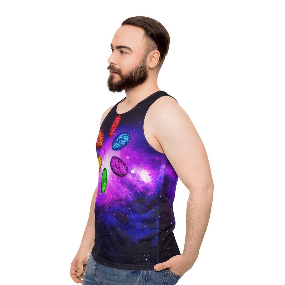 Galaxy space unisex Marvel Infinity Stones tank top - men side