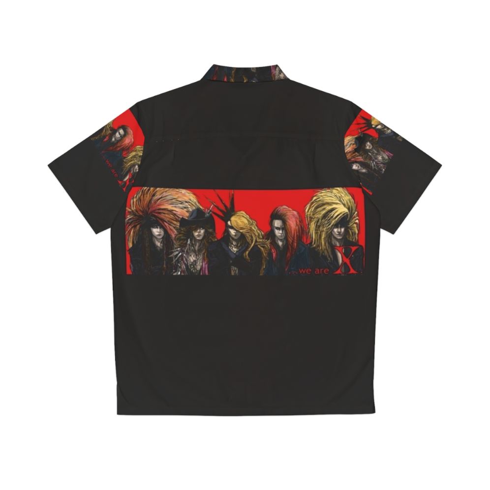 X Japan We Are X Hawaiian Shirt with band members - Back