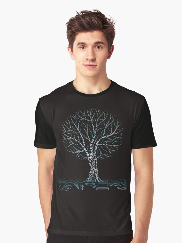 Binary tree coding computer science graphic t-shirt - Men