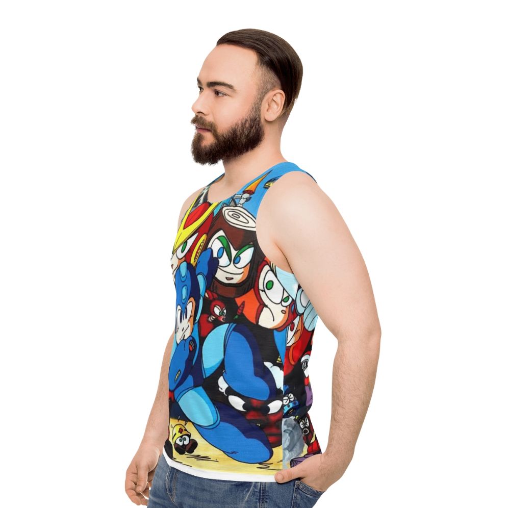 Mega Man 2 inspired unisex tank top - men side