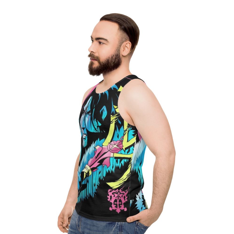 Trevor the Hunter Unisex Tank Top - men side