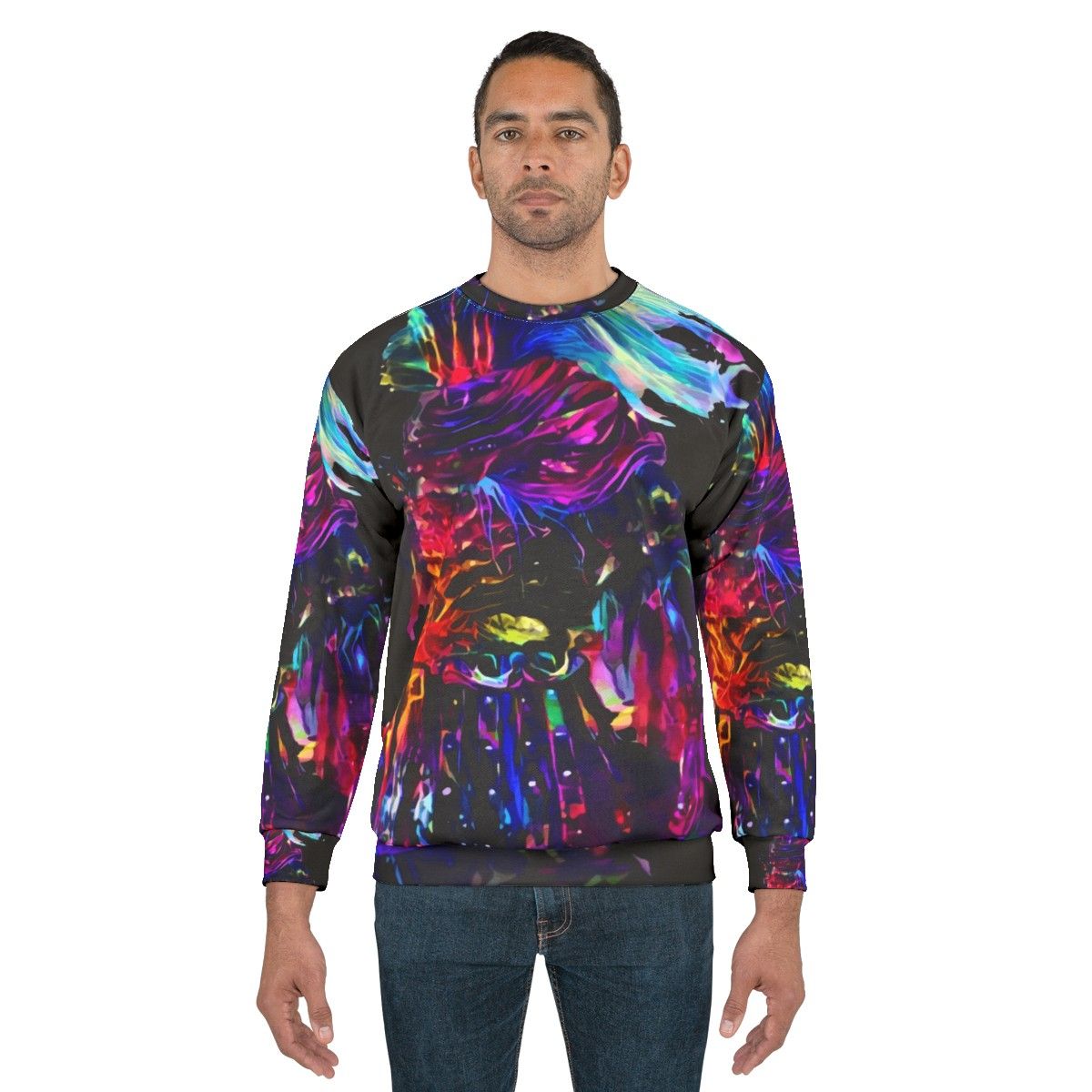 Synthwave King Dark Fantasy Gaming Sweatshirt - men