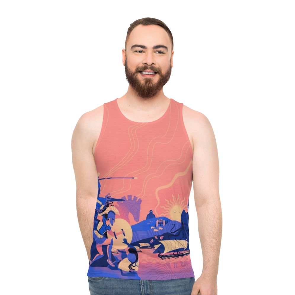 Unisex tank top with Greek mythology inspired design - men