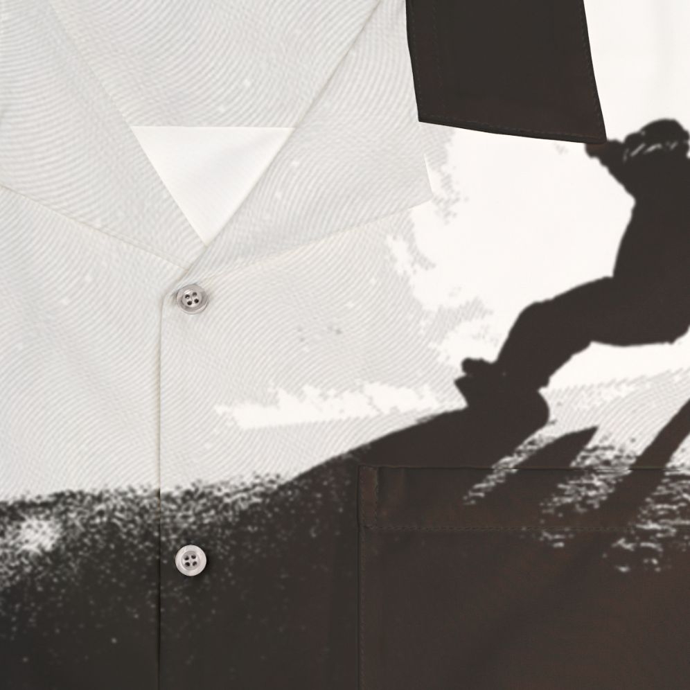 Snowboarding Downhill Hawaiian Shirt - Detail