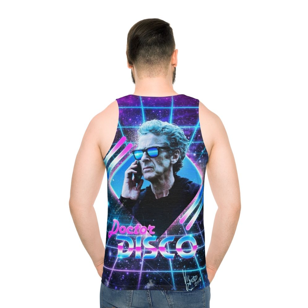 Retro Doctor Disco Unisex 12th Doctor Tank Top - men back