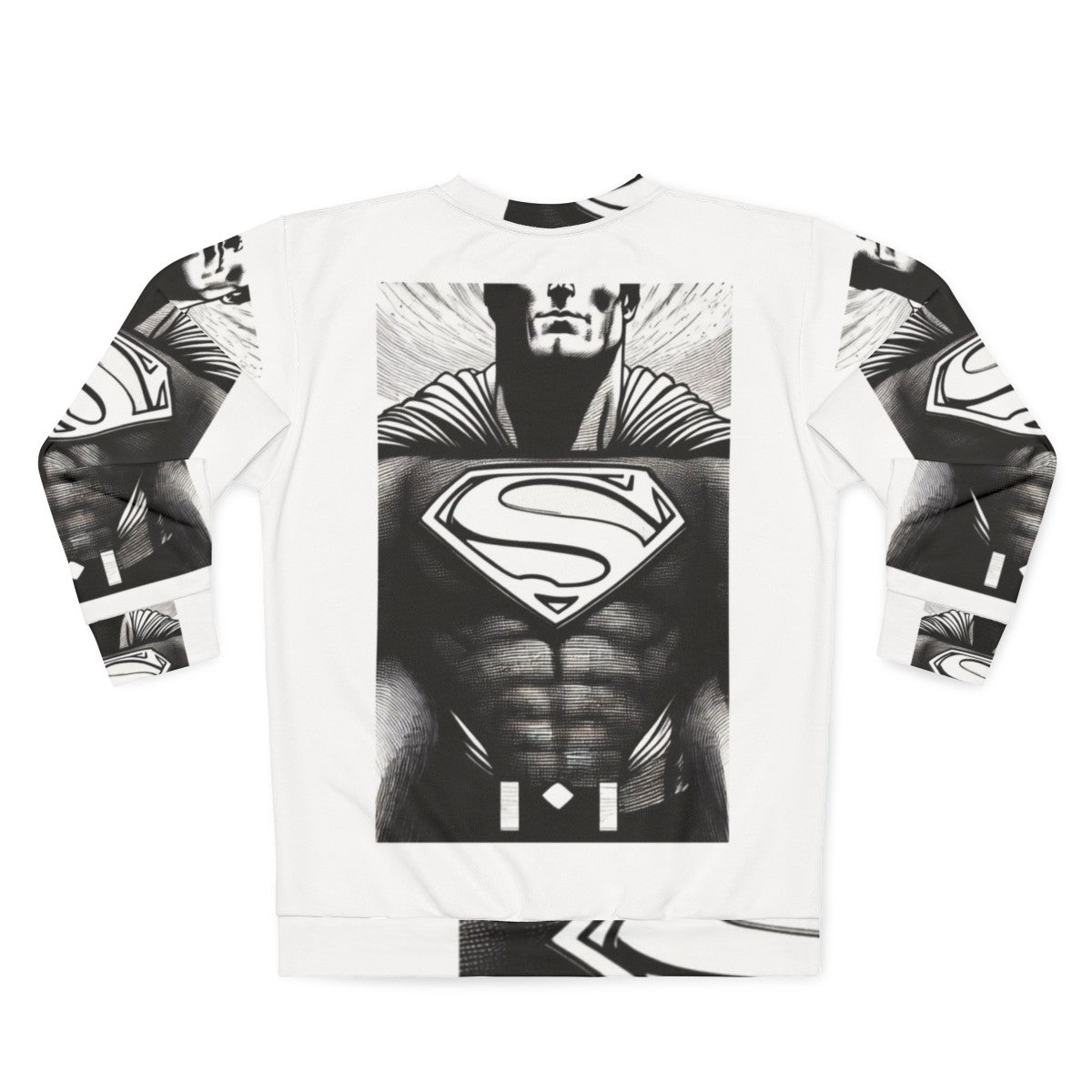 Superhero Sweatshirt featuring a vibrant superhero design - Back