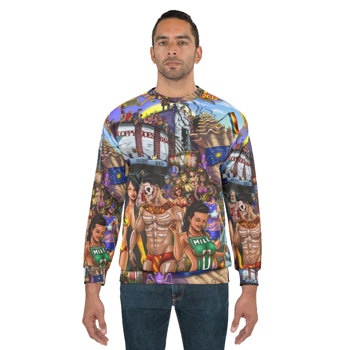 Shevibe's Key West Fantasy Fest Superhero Sweatshirt - men