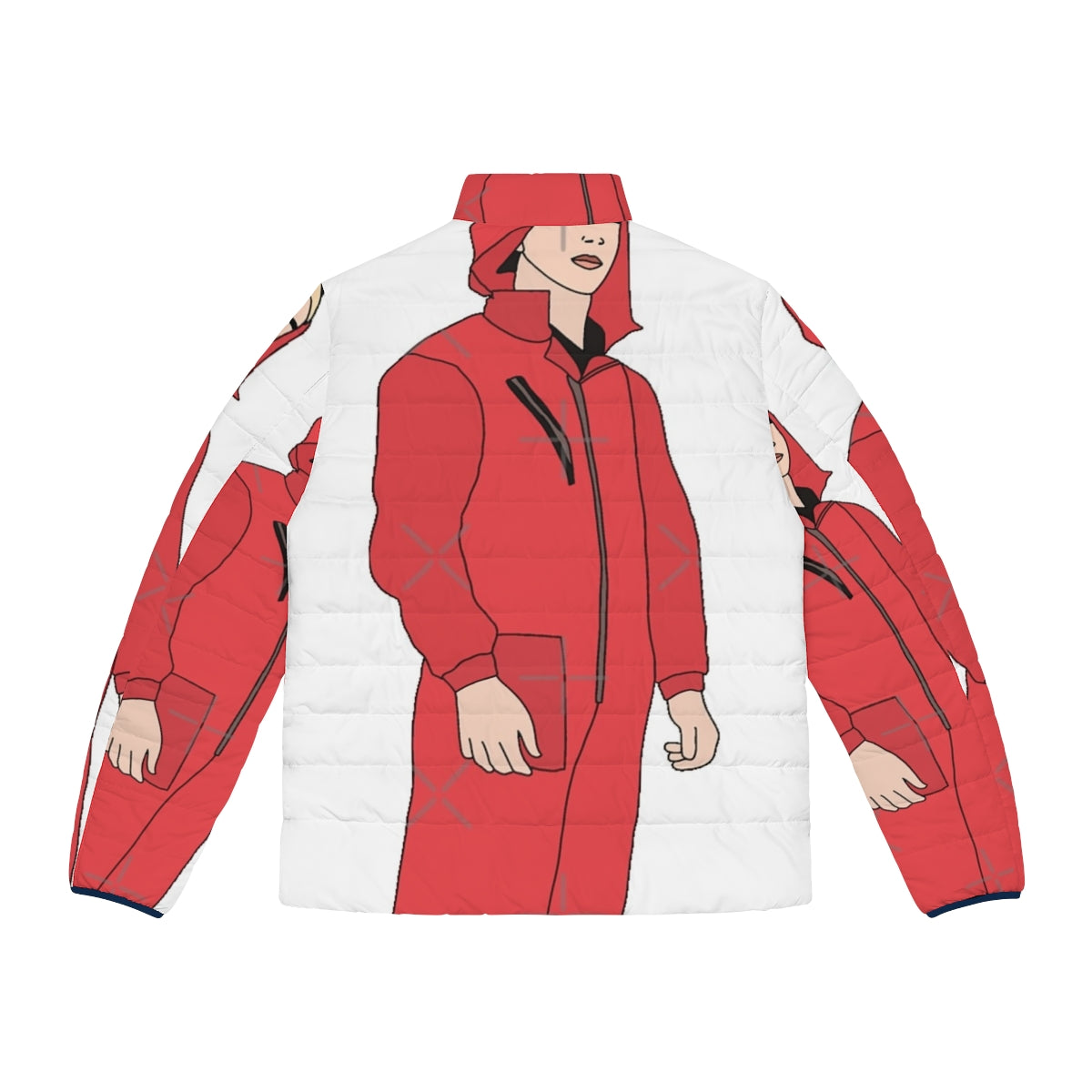 Money Heist Rio Puffer Jacket 4 - Official TV Show Merchandise with Focus Keyword: money heist rio puffer jacket - Back