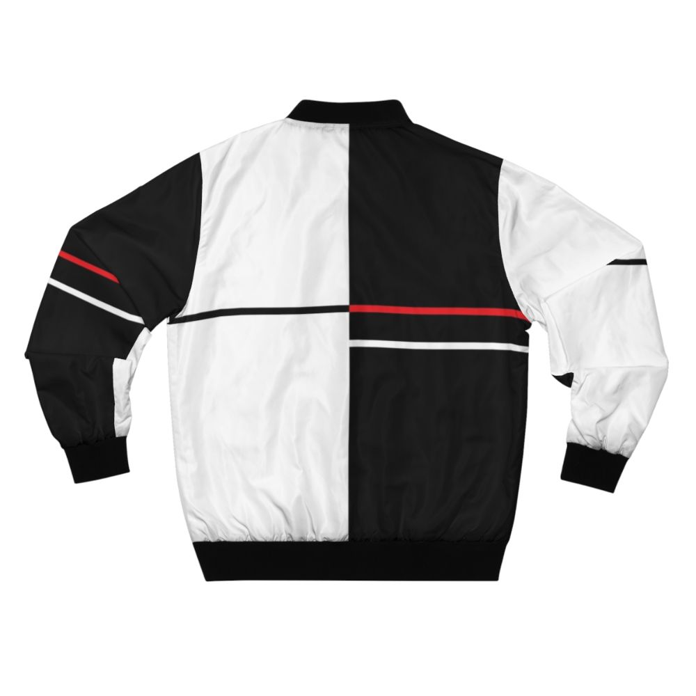 MONO Minimalist Bomber Jacket with Abstract Geometric Design for Danganronpa Fans - Back