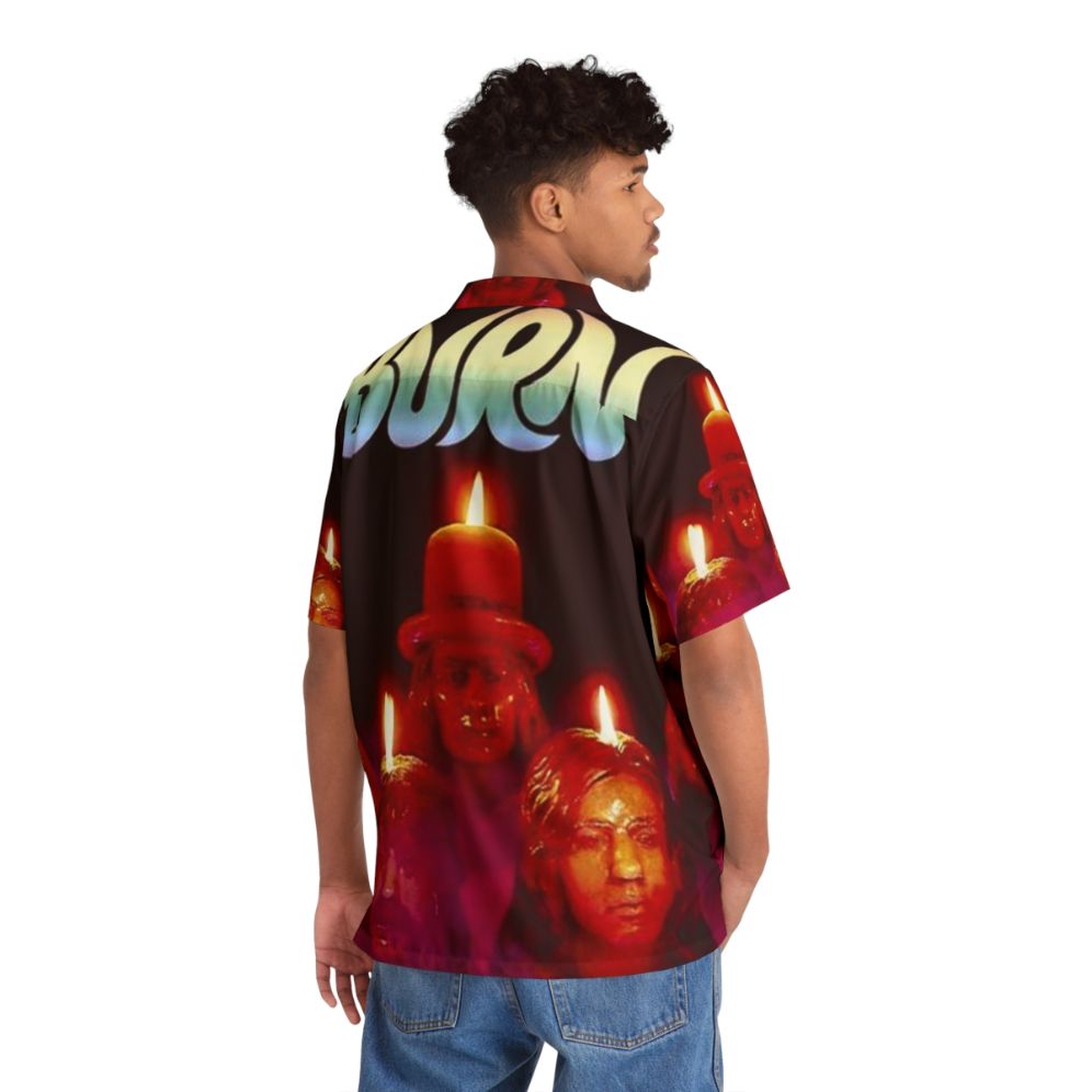 Vibrant "Burn Purple" Hawaiian Shirt with Music-Inspired Retro Style - People Back