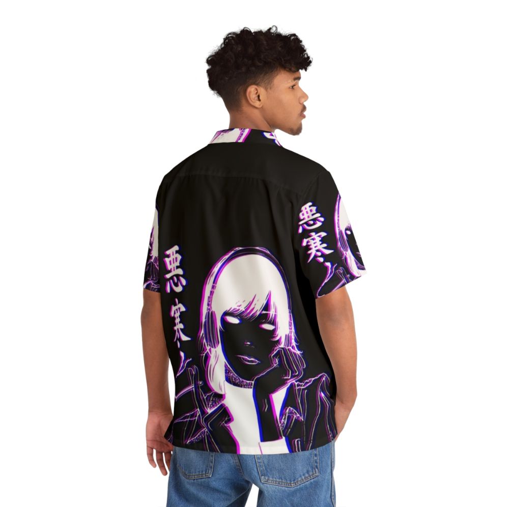 Chill glitch Hawaiian shirt with vaporwave aesthetic - People Back