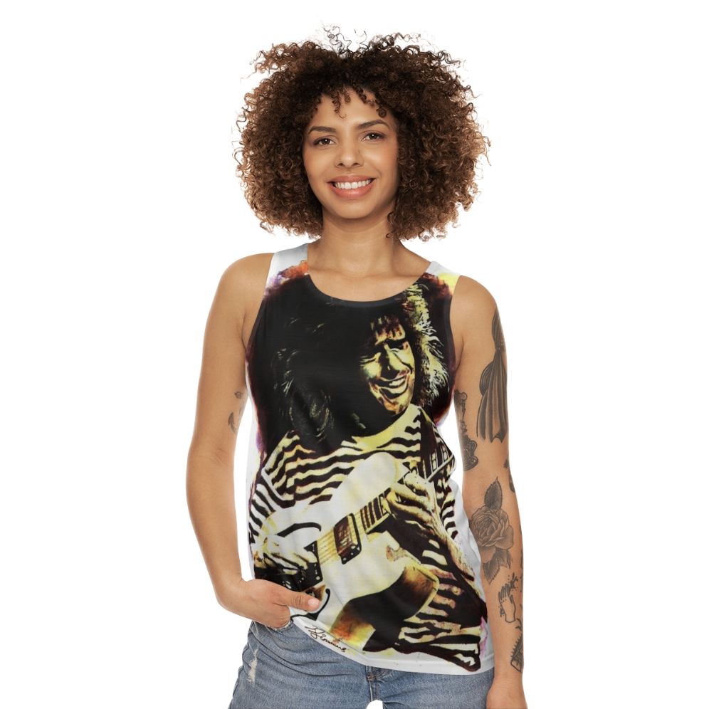 Pat Metheny inspired unisex tank top for jazz music lovers - women