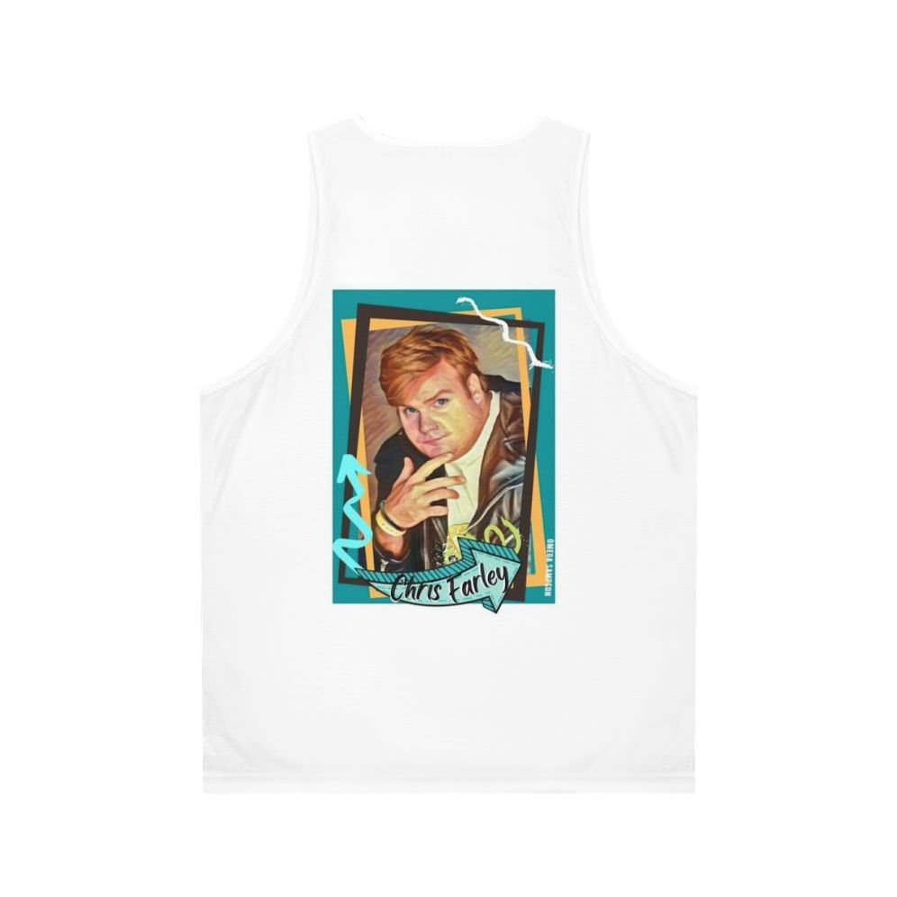 Retro Chris Farley unisex tank top - Back