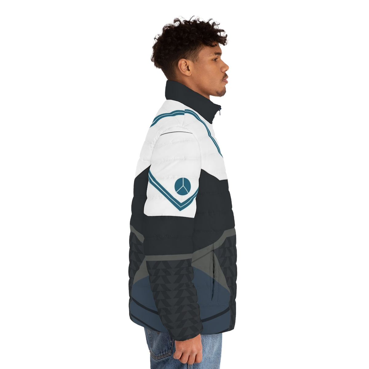 Destiny 2 Hunter Parade Armour Puffer Jacket with focus keyword "hunter puffer jacket" - men side right