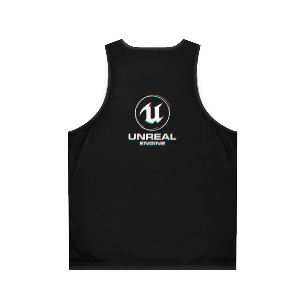 Unreal Engine Glitch Unisex Vaporwave Tank Top - Back