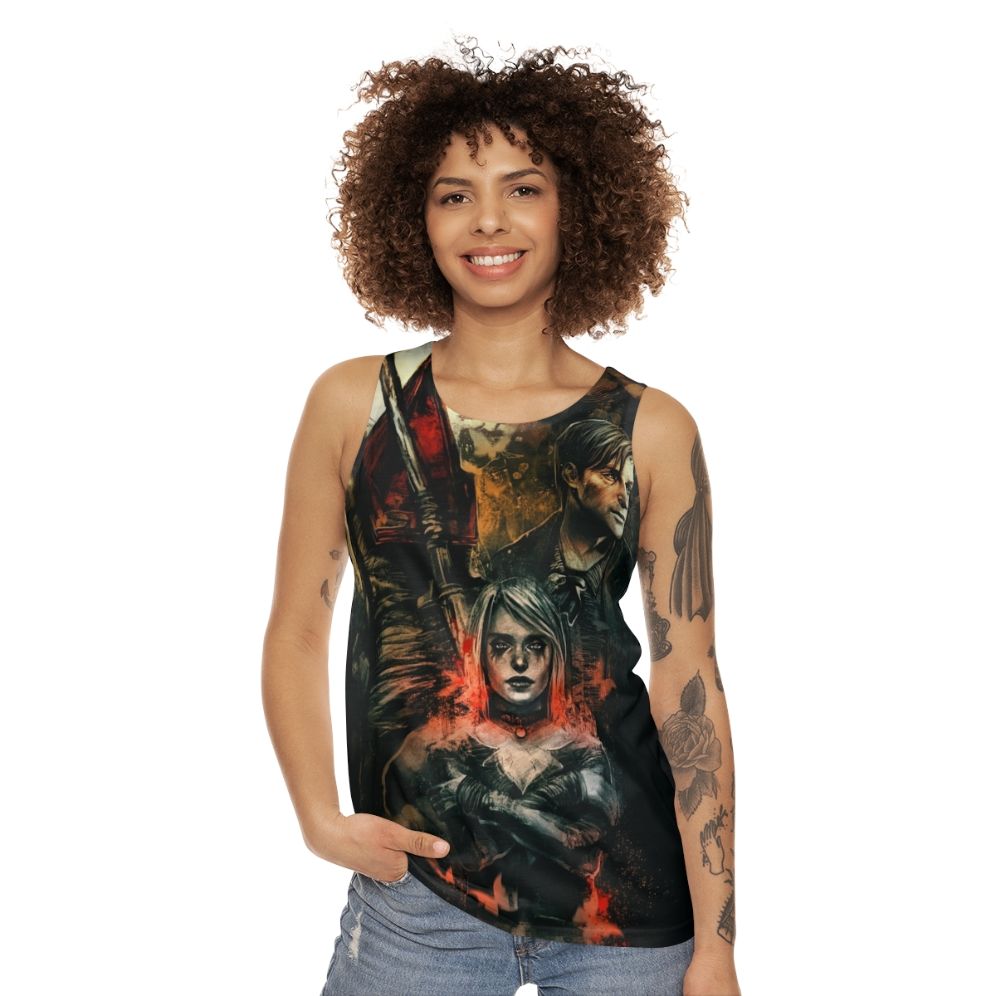 Silent Hill 2 horror video game unisex tank top - women