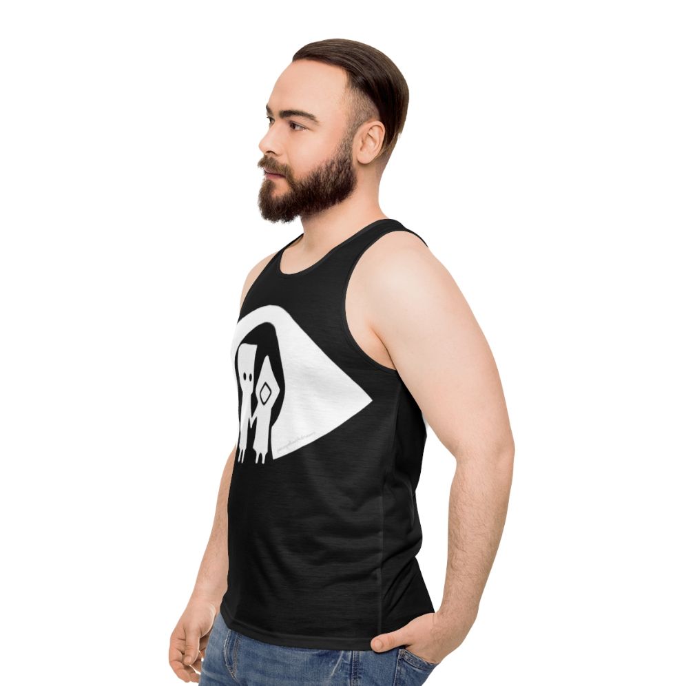 Mono and Six unisex black gaming tank top - men side