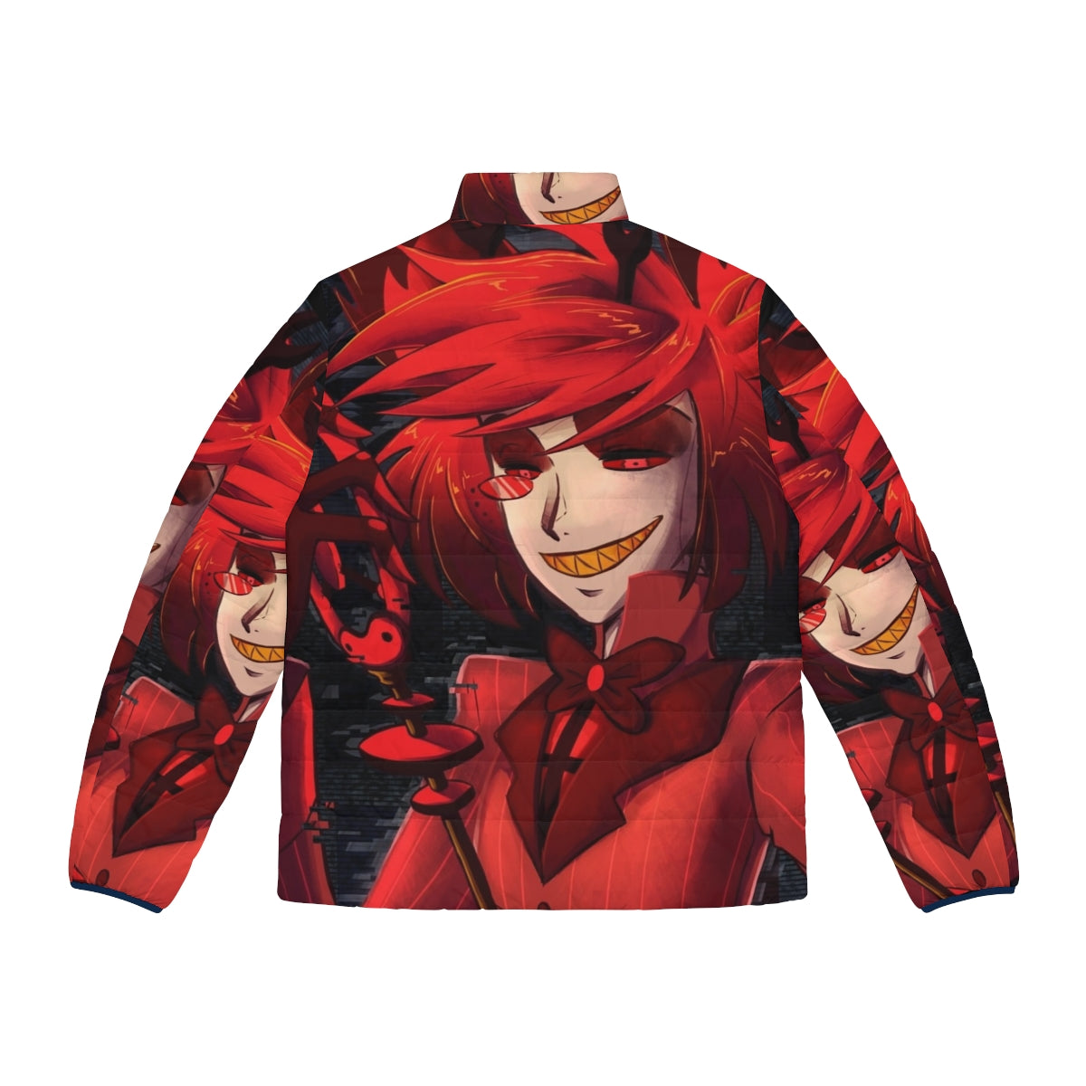 Hazbin Hotel Alastor Radio Demon Puffer Jacket, Anime Cosplay Merchandise - Back