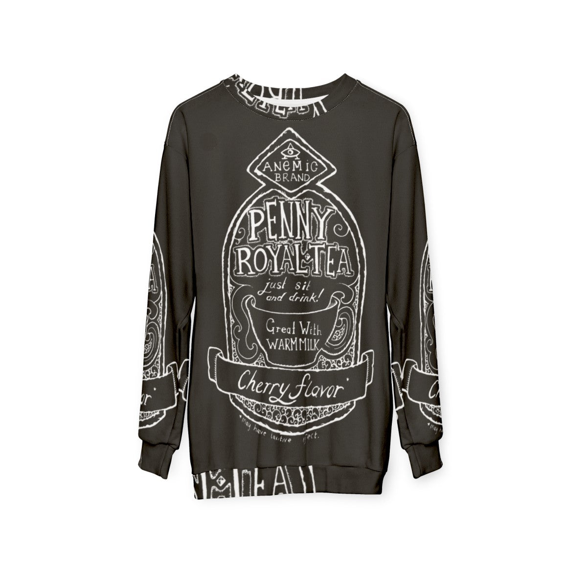 Pennyroyal Tea Sweatshirt with Nirvana Grunge Illustrated Lyrics - hanging