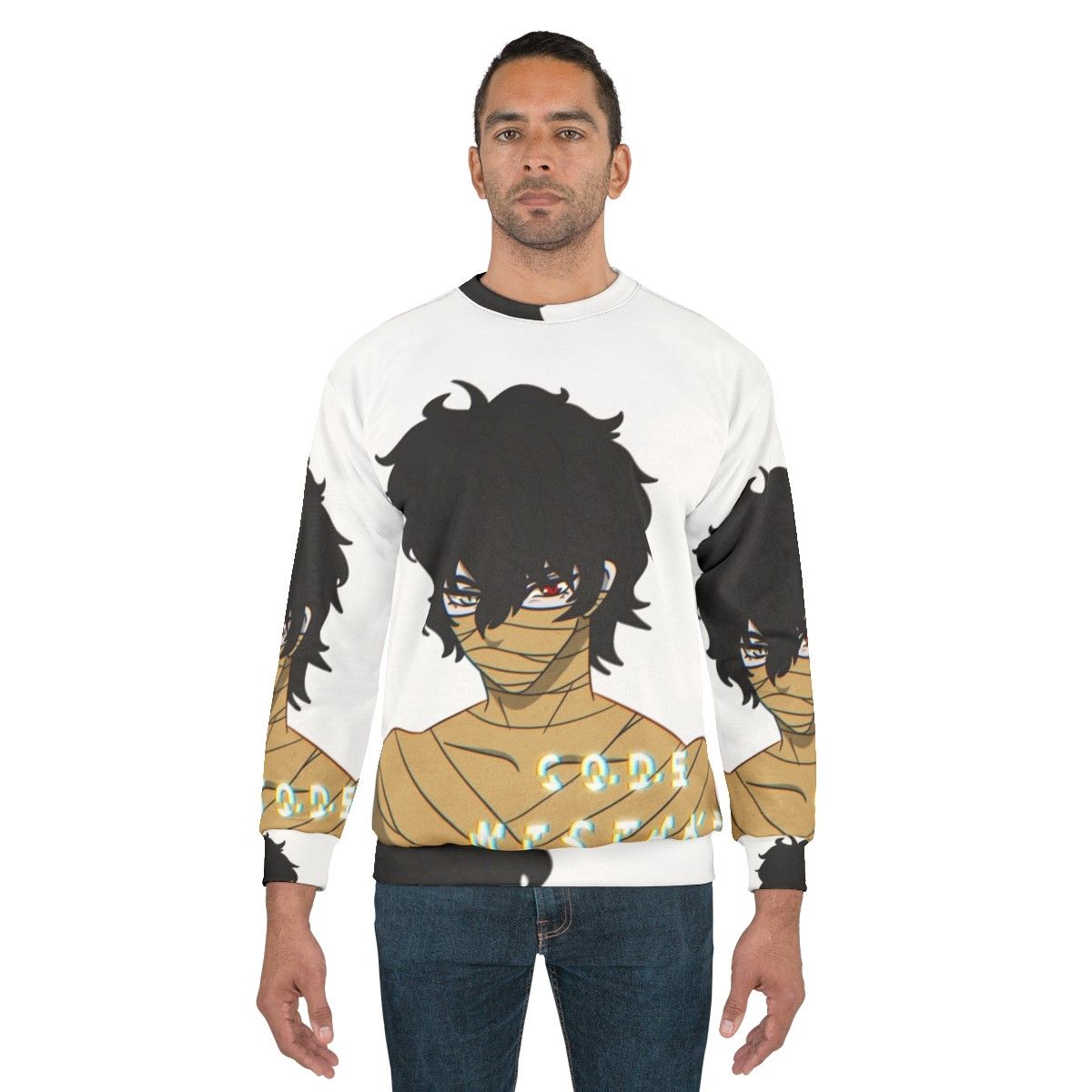 Corpse Code Mistake Sweatshirt with Anime Peeker Design - men