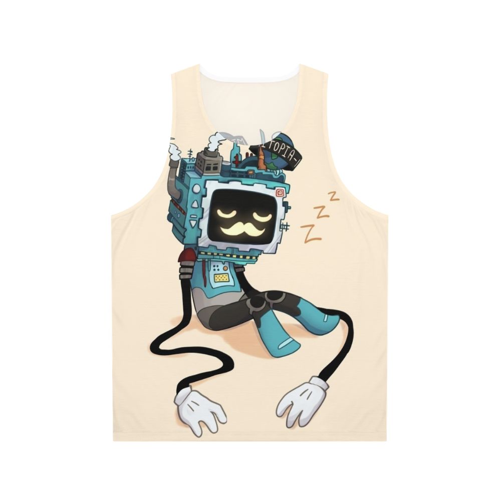 Hermitcraft Grumbot Sleepy Robot Unisex Tank Top