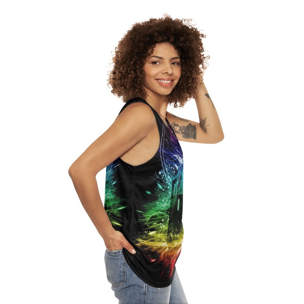 Time Storm Doctor Who Inspired Unisex Tank Top - women side