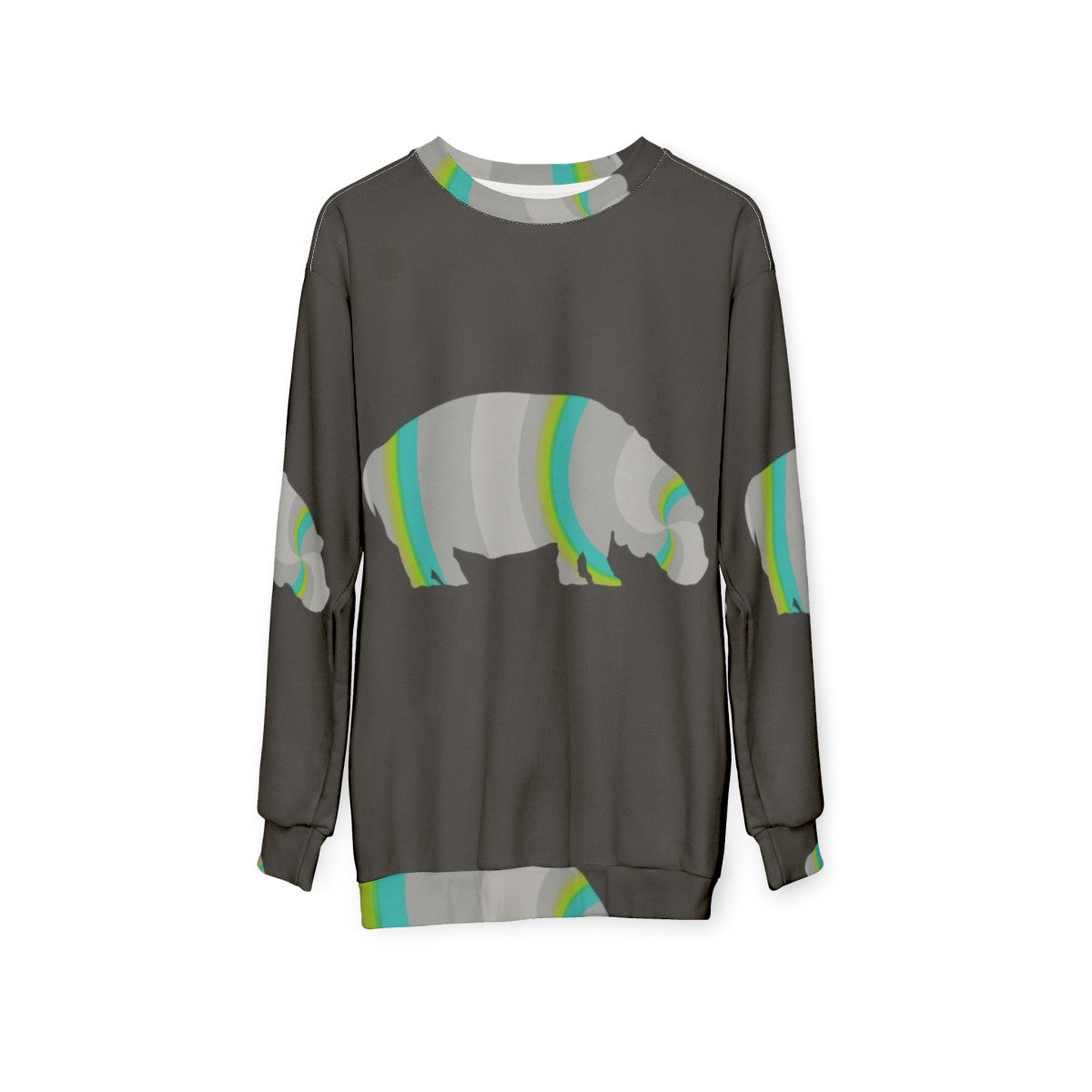 Hippo legendary animal art sweatshirt - hanging