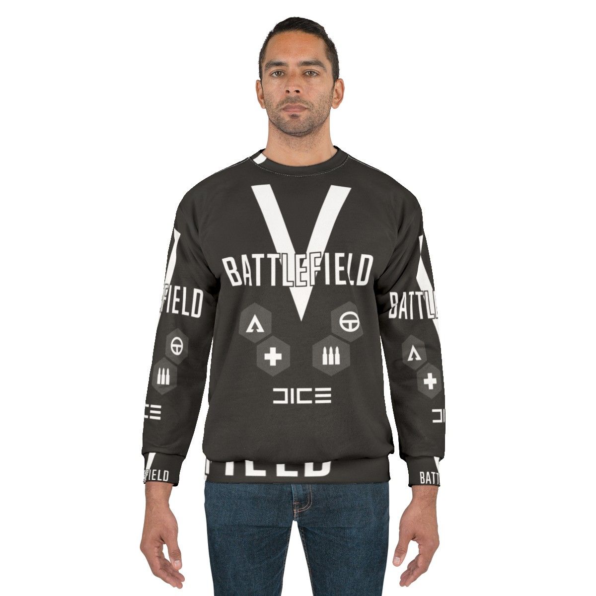 Battlefield V Sweatshirt, featuring the BFV logo and military-inspired design - men