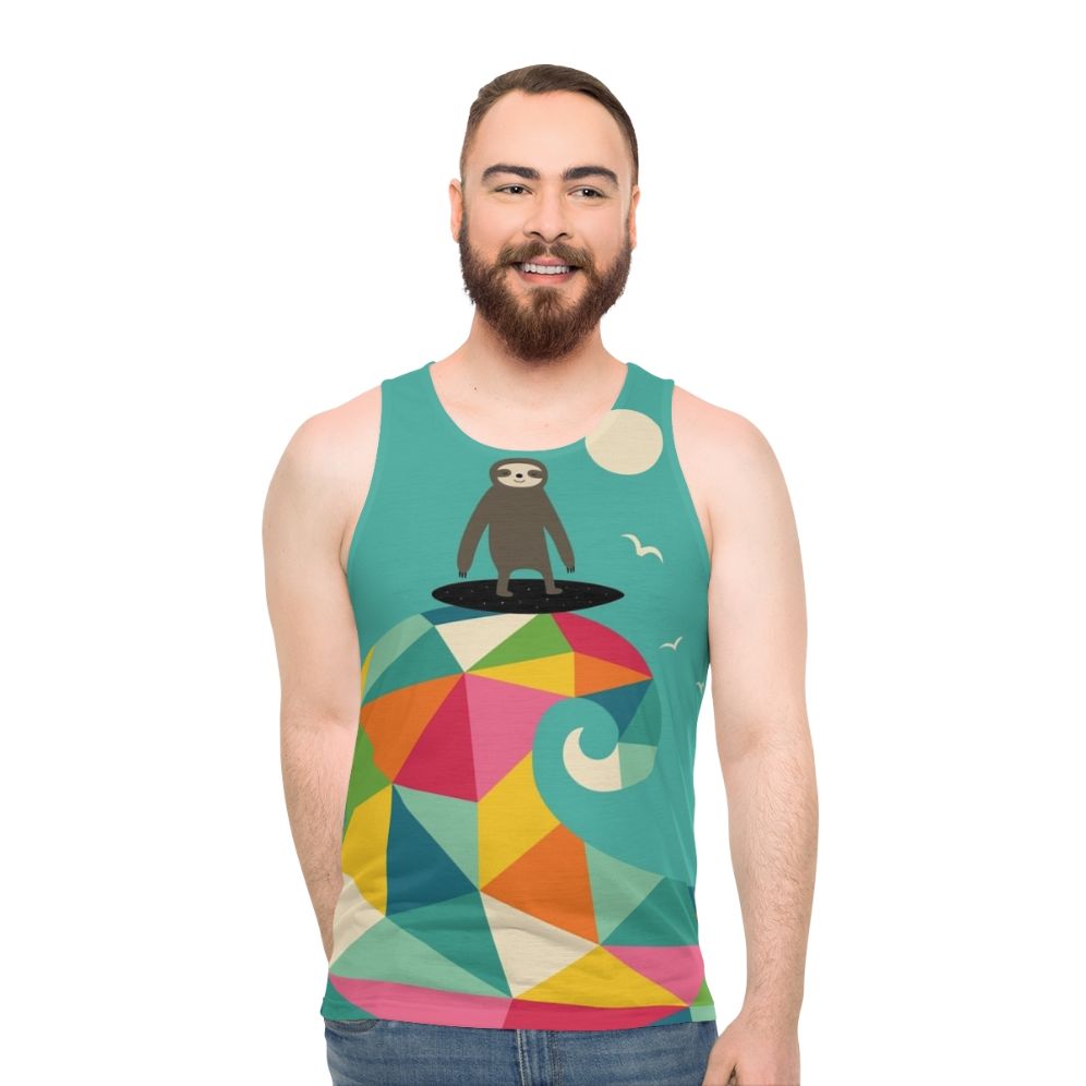 Surfs Up Sloth Unisex Tank Top - men