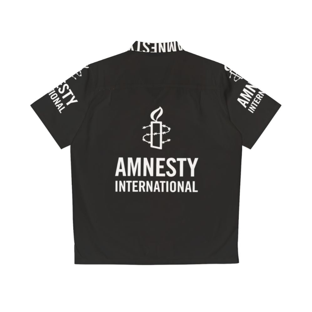 Amnesty International Hawaiian Shirt featuring human rights and social justice - Back