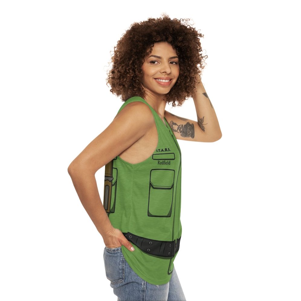 Resident Evil STARS Chris Redfield Unisex Tank Top - women side