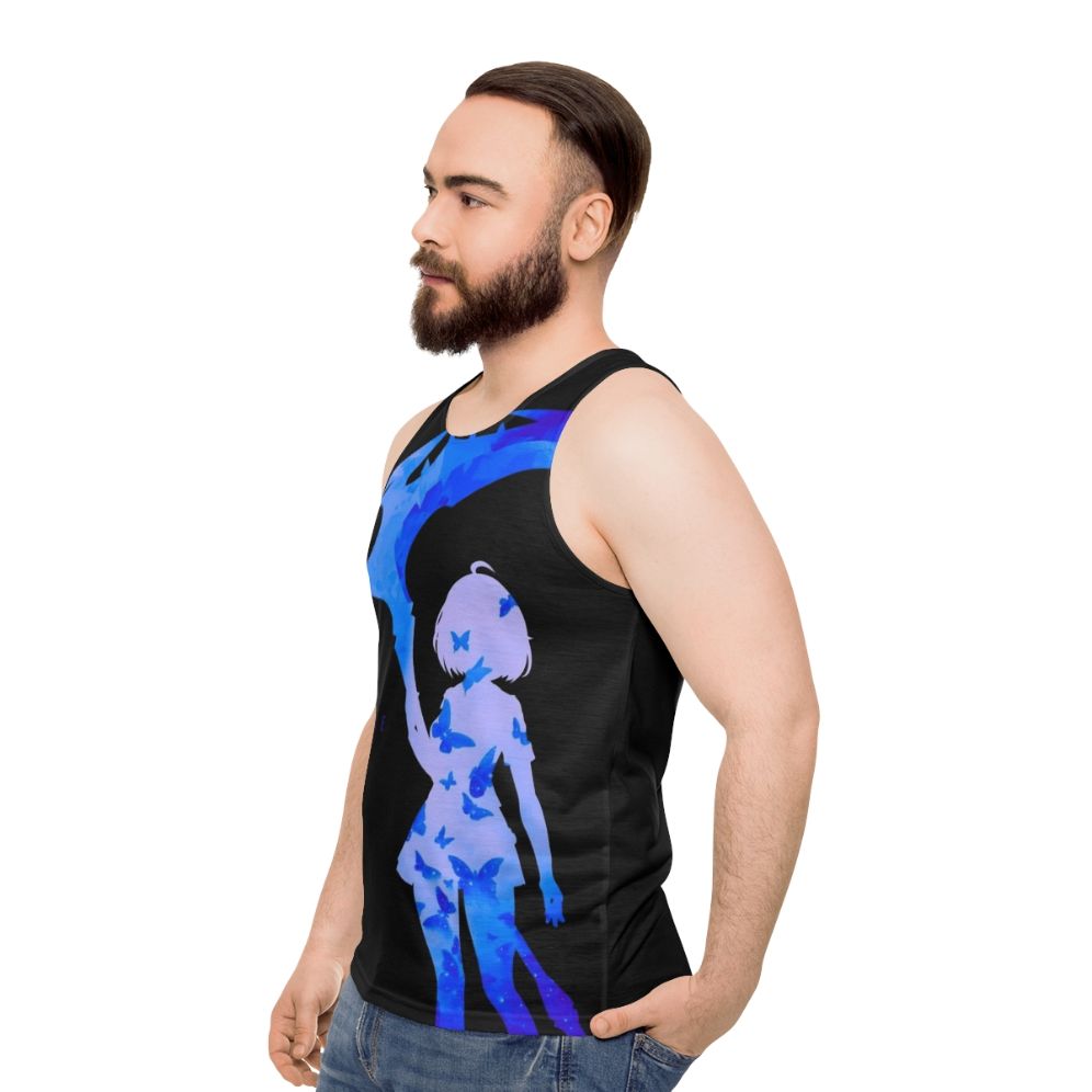 Blue Butterflies Unisex Tank Top - men side