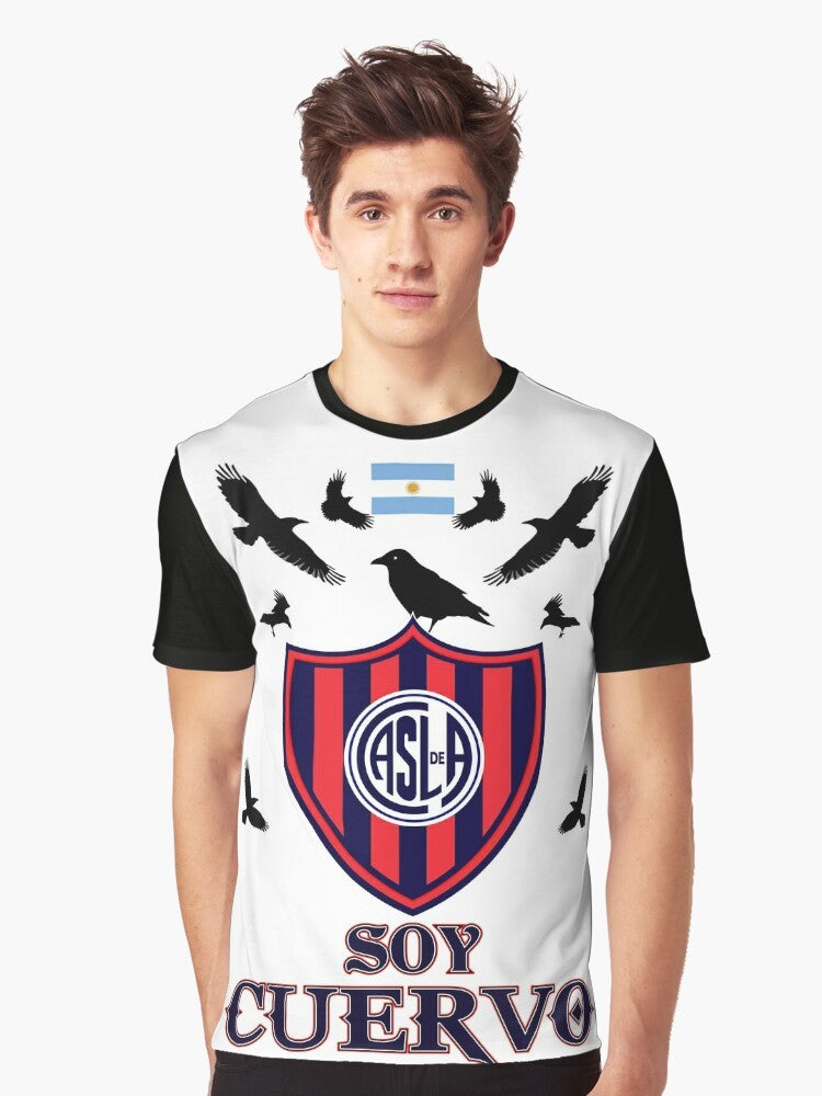 San Lorenzo Argentina Raven Graphic T-Shirt - Men