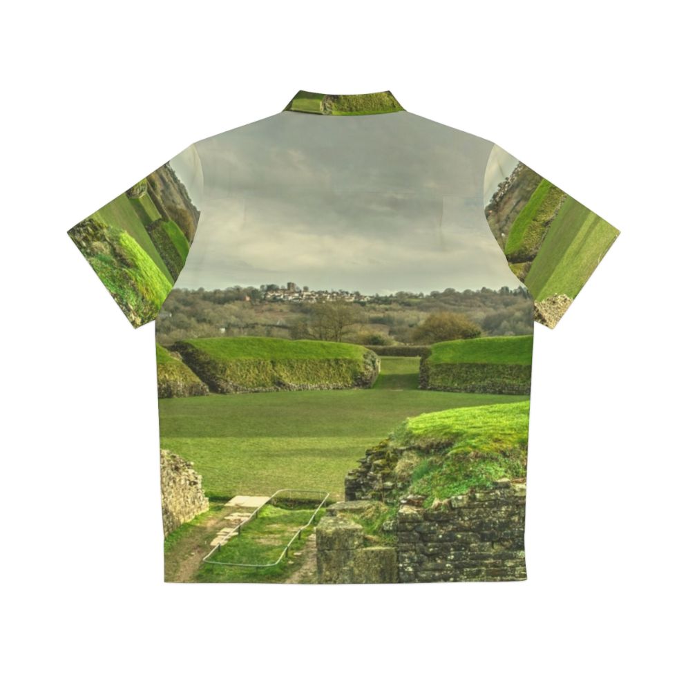 Caerleon Amphitheatre Hawaiian Shirt featuring Roman ruins in Wales - Back