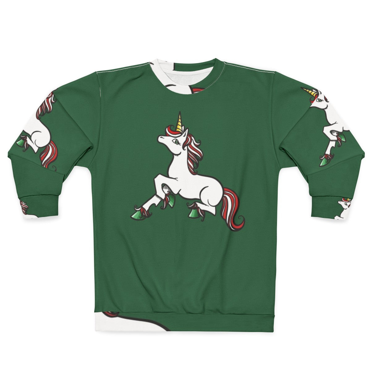 Christmas unicorn sweatshirt with a cozy and enchanting design