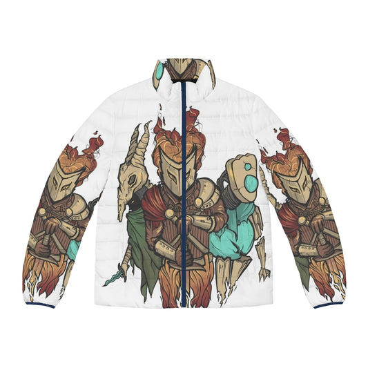 Climbing Spires Puffer Jacket - Slay the Spire inspired fantasy gaming apparel