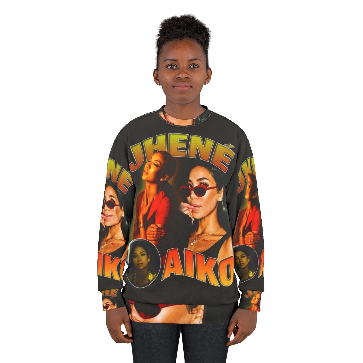 Jhene Aiko Bootleg Sweatshirt - Y2K Aesthetic Indie Hip Hop Streetwear - women