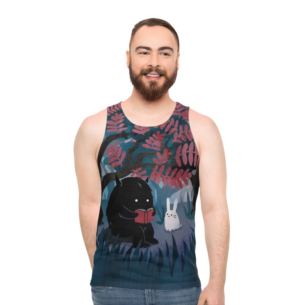 Cozy literary nature unisex tank top - men