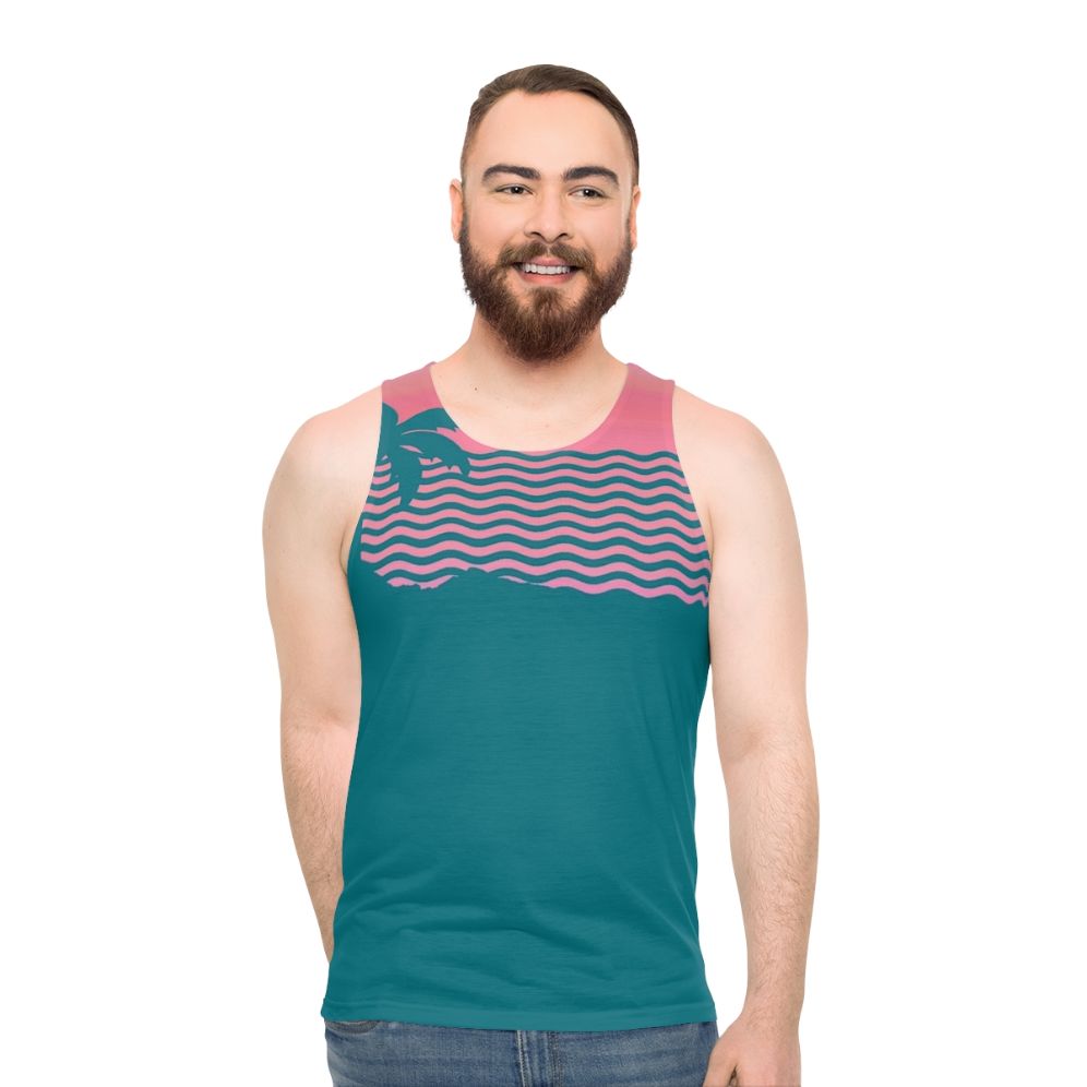 Sunset fade unisex tank top - men