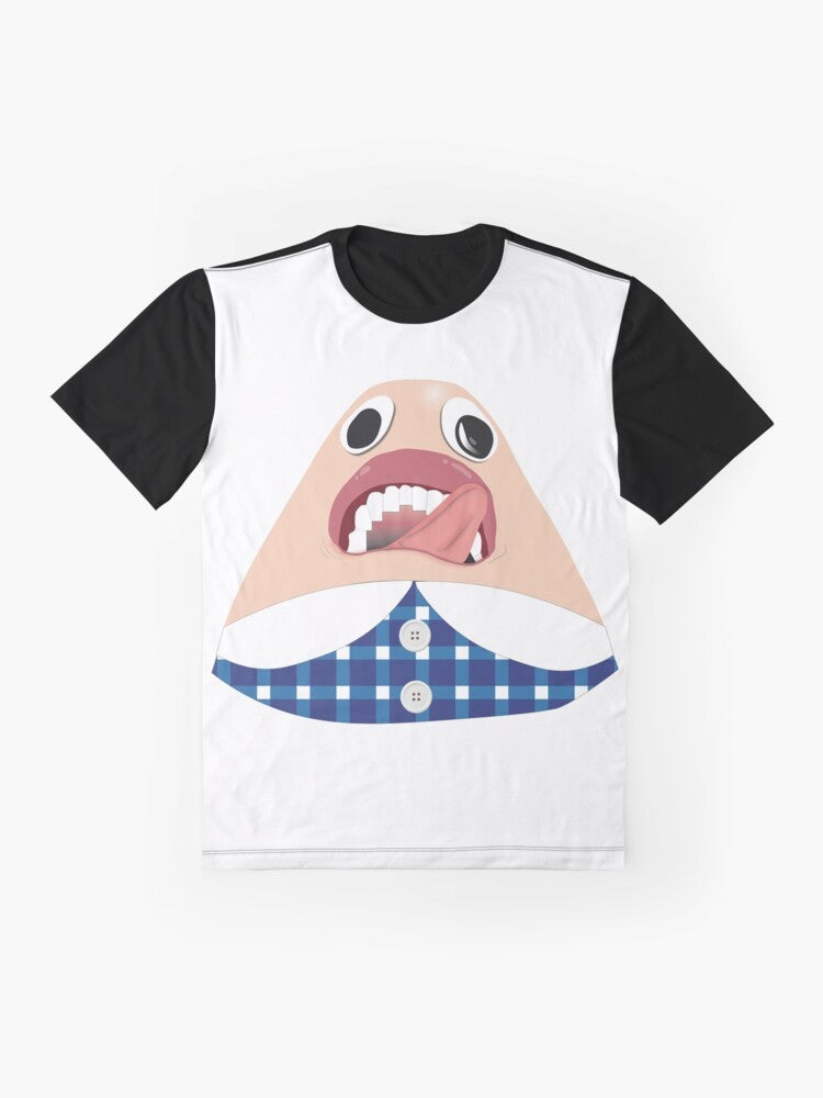 Funny vector design of Sussie from The Amazing World of Gumball cartoon on a graphic t-shirt - Flat lay