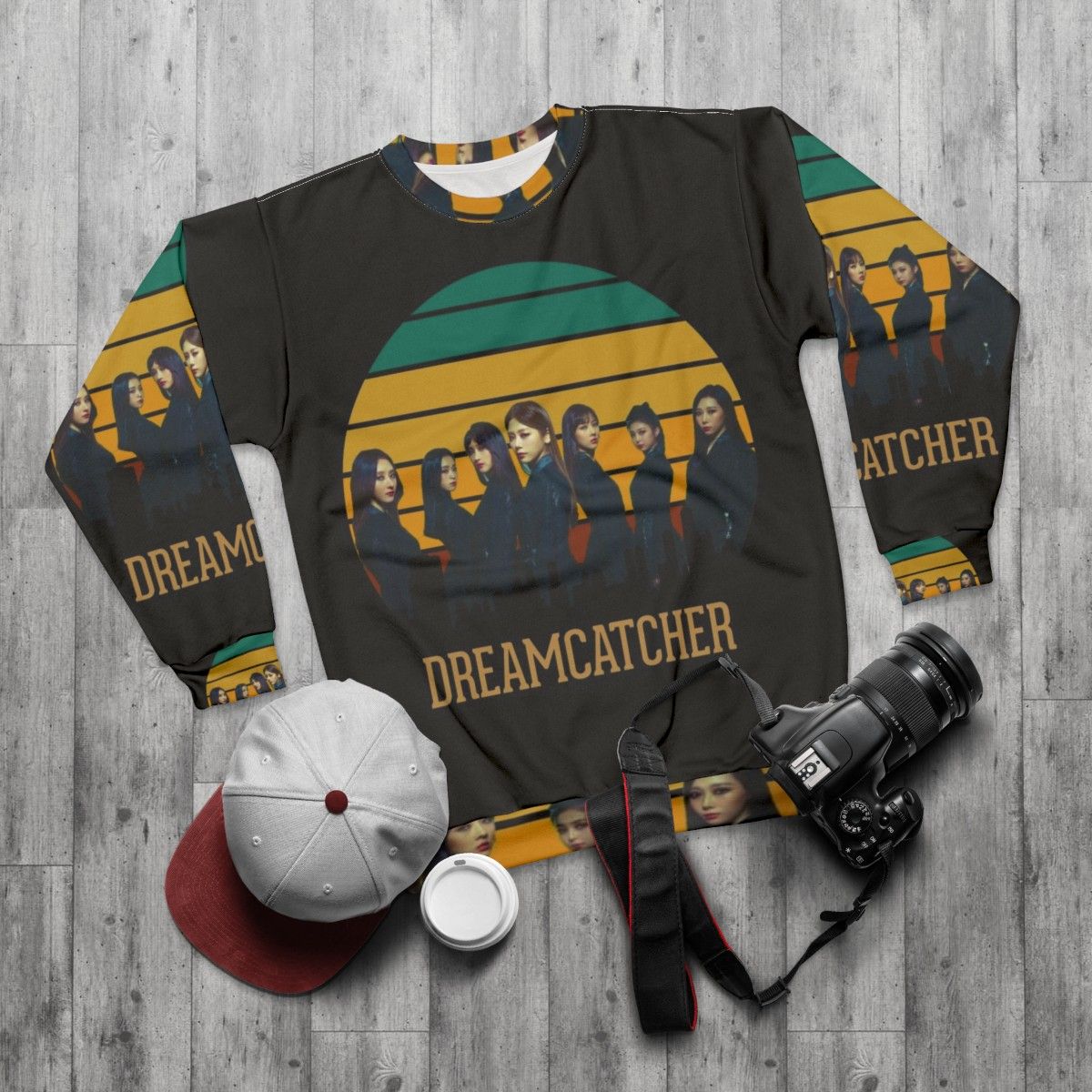 Dreamcatcher Kpop Korean Band Design Sweatshirt - flat lay