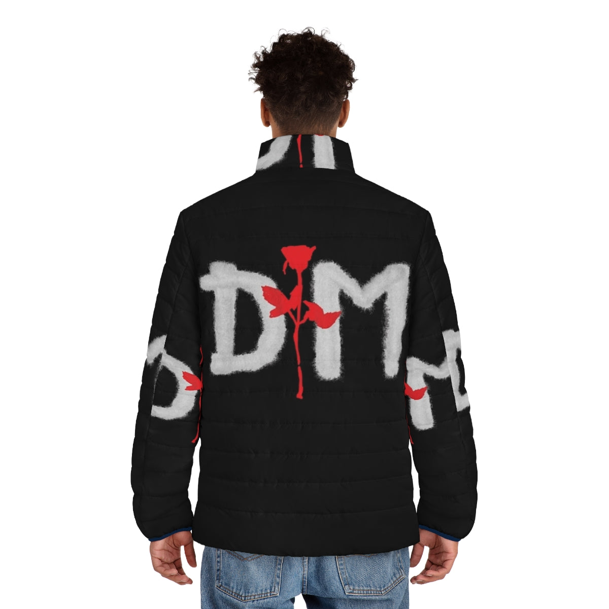 Depeche Mode Pablho Puffer Jacket featuring the iconic Depeche Mode logo - men back