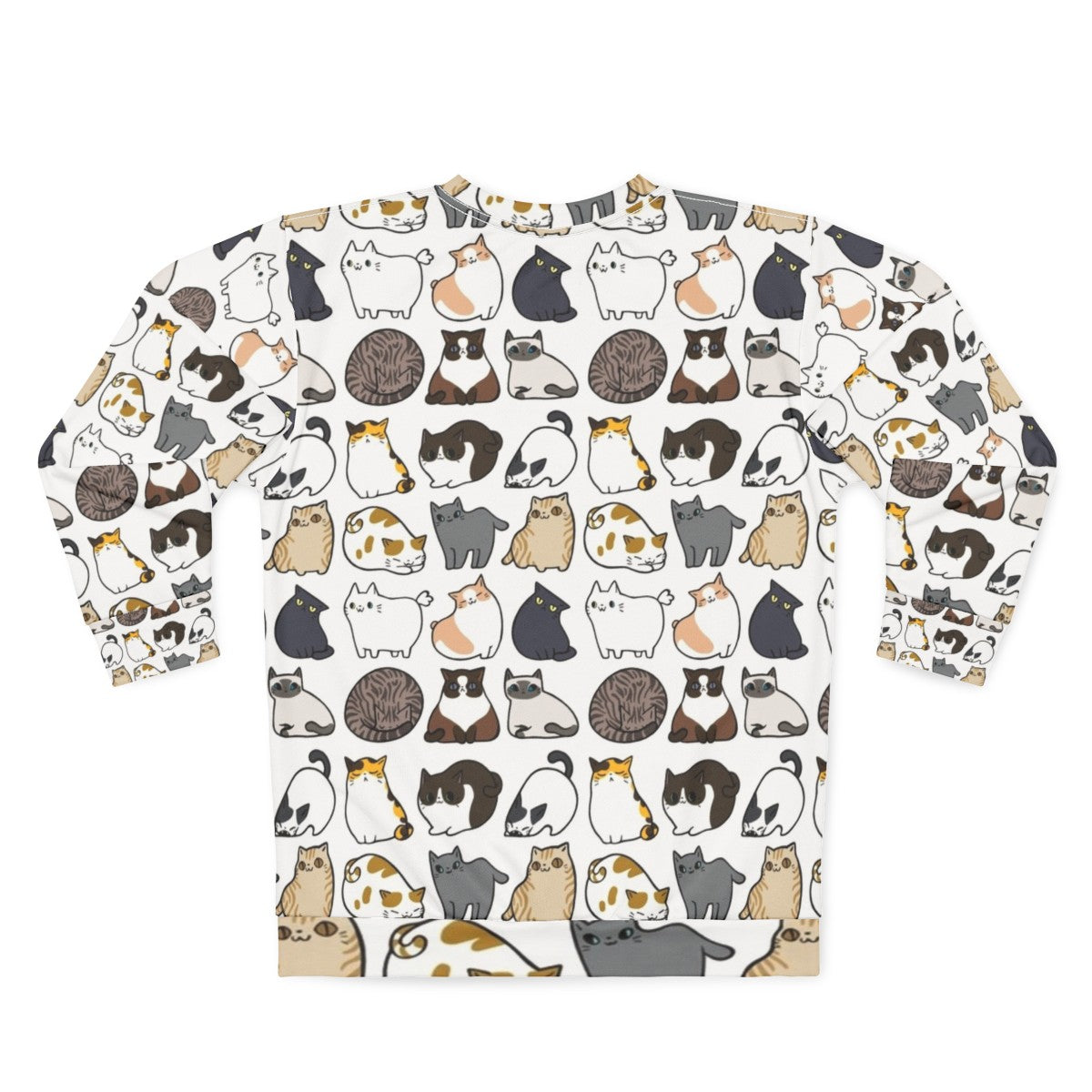 Cats Print Cozy Sweatshirt - Back