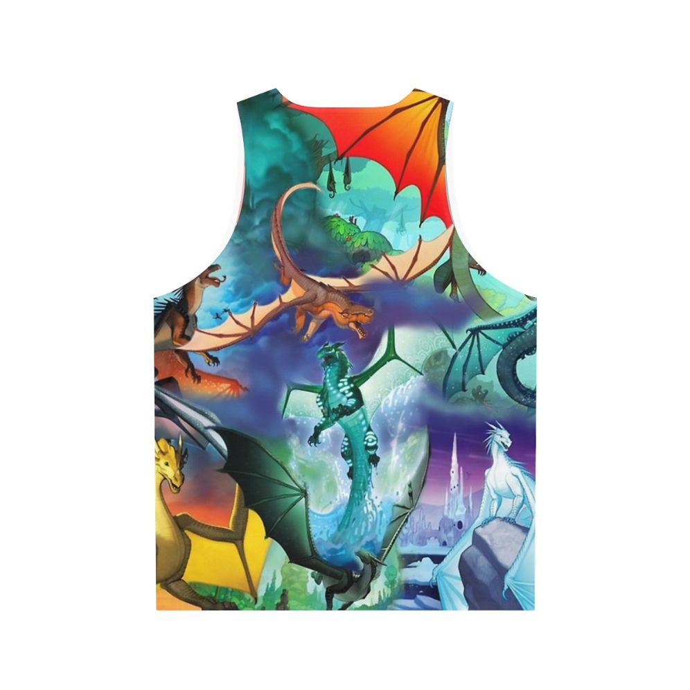 Dragon pattern unisex tank top with Wings of Fire characters - Back