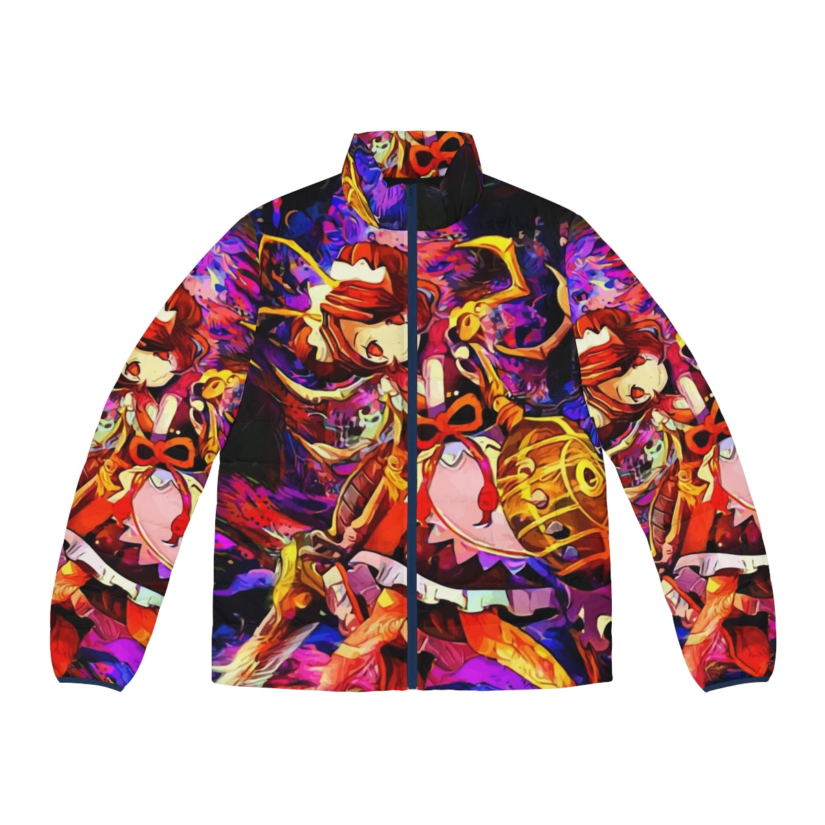 Puffer jacket featuring an insect-inspired design, perfect for fans of the anime series Overlord