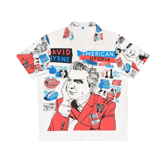 Tropical Hawaiian Shirt with David Byrne's American Utopia 2018 Design