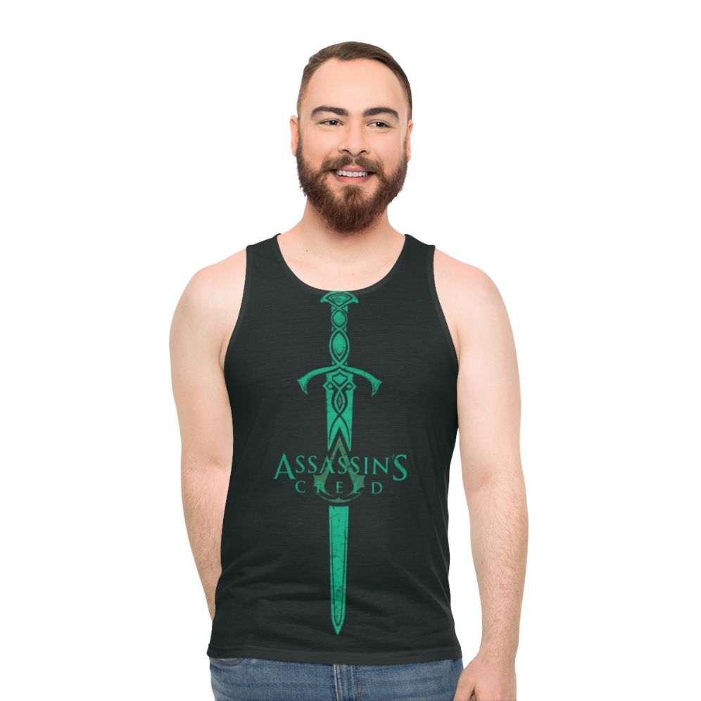 Assassins Creed medieval knight sword unisex tank top - men