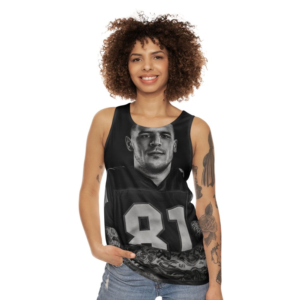 Aaron Hernandez Unisex Football Tank Top - women