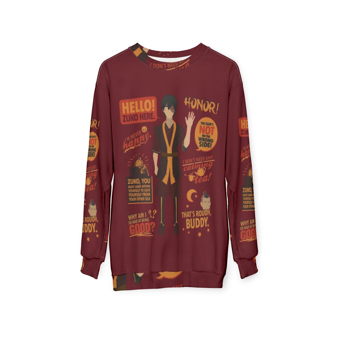 "Hello Zuko Here" Avatar The Last Airbender Sweatshirt - hanging